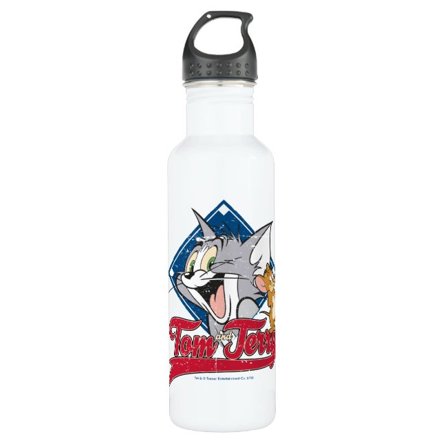 Botella De Agua Tom Y Jerry | Tom Y Jerry En Diamante De Béisbol (Anverso)
