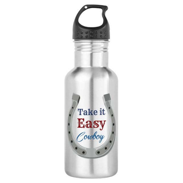 Botella De Agua Tómate Cowboy fácil (Anverso)