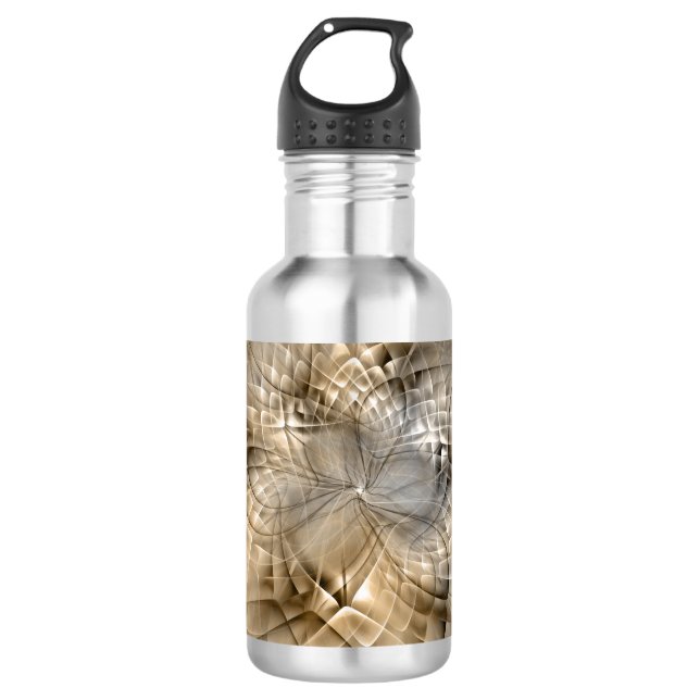 Botella De Agua Tones de la Tierra Resumen Textura moderna de arte (Anverso)