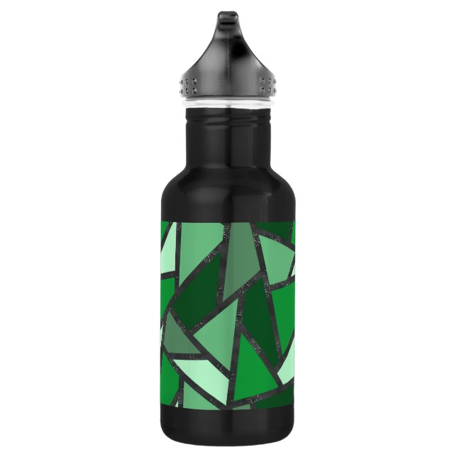 Botella De Agua Tonos de vidrio de color verde manchado (Derecha)