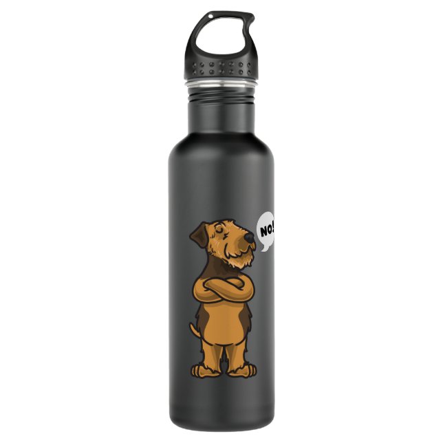 Botella De Agua Tonto Airedale Terrier Dog (Anverso)