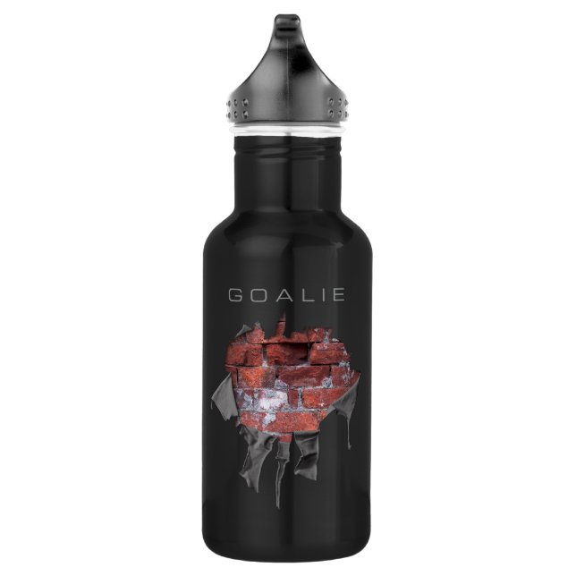 Botella de agua Torn Brick Wall Goalie (hockey) (Derecha)