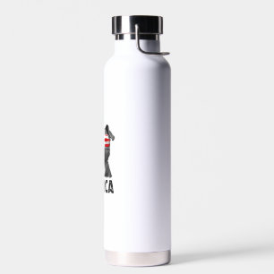 Botella De Agua Toro de pozo 4 de julio Merica Hombres Bandera Est