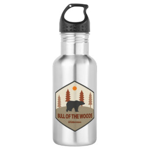 Botella De Agua Toro Del Bosque Silvestre Oregon Bear