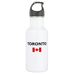 Botella De Agua Toronto Canadá Bandera canadiense color claro
