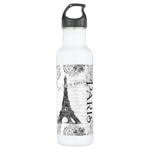 Botella De Agua Torre Eiffel de París y Scrolls