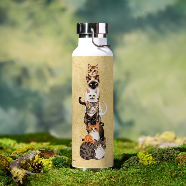 Botella De Agua Torre Felina Gato-Er-Pillar (Al aire libre (girado))