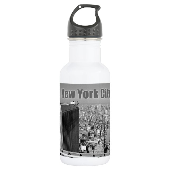 Botella De Agua Torres gemelas World Trade Center NYC (Anverso)
