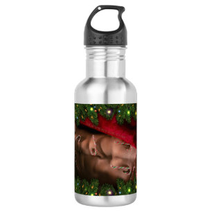 Botella De Agua Torso masculino de seis músculos del estómago desn