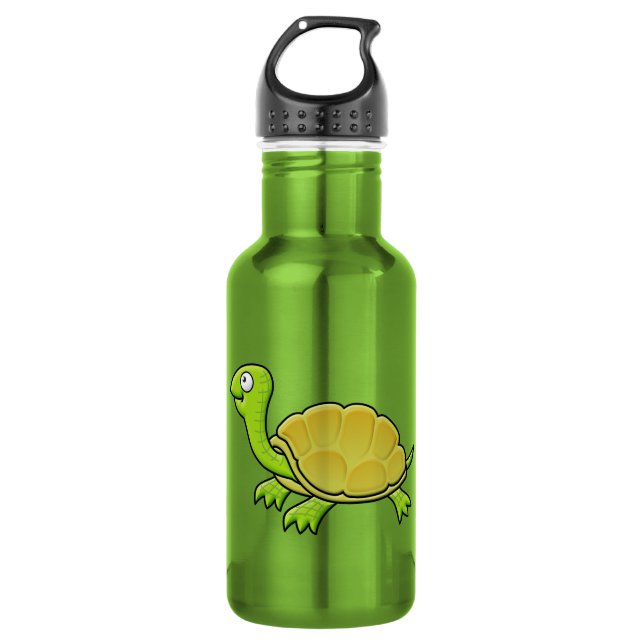 Botella De Agua Tortuga de dibujos animados (Anverso)
