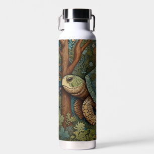 Botella De Agua Tortuga retro vintage bohemia boho woodland