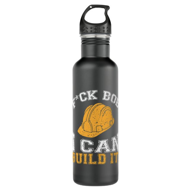 Botella De Agua Trabajador divertido de construcción de Bob Builde (Anverso)