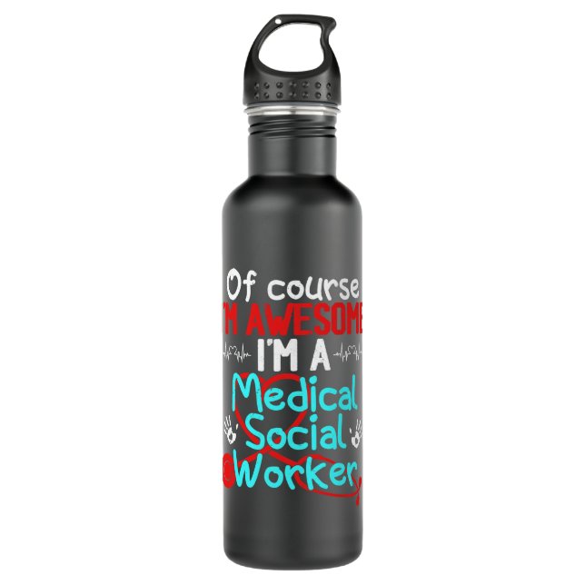 Botella De Agua Trabajador Social Médico Regalos Im Increíbles (Anverso)