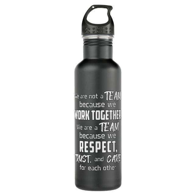 Botella De Agua Trabajo en equipo Trabajo Impresionante Espíritu E (Anverso)