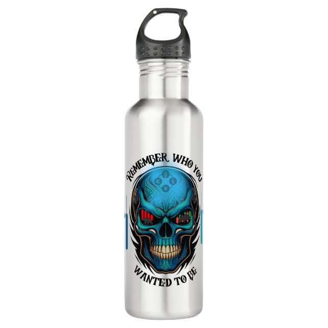 Botella De Agua Trade Motivation | Skull | Remember  (Anverso)