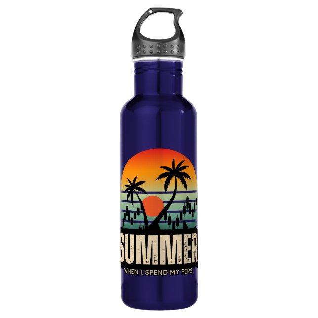 Botella De Agua Trader design | Summer | Funny (Anverso)