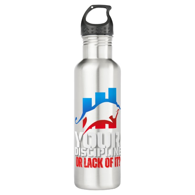 Botella De Agua Trader motivation | Bull | Discipline (Anverso)