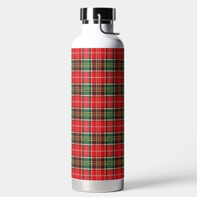 Botella De Agua Traditional Christmas Plaid (Izquierda)