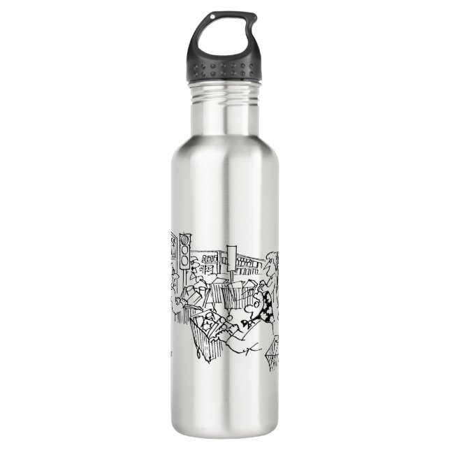 Botella De Agua Tráfico de luces en un supermercado (Anverso)