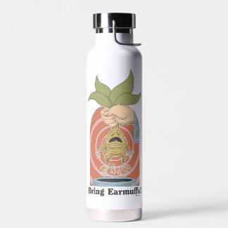 Botella De Agua "¡Traigan orejeras!" Gráfico de Mandrake gritando