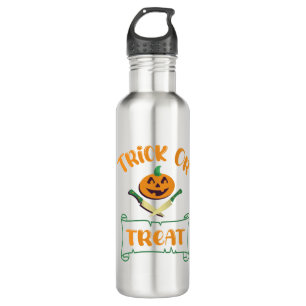Botella De Agua Trampa o trate la cara de calabaza de Halloween