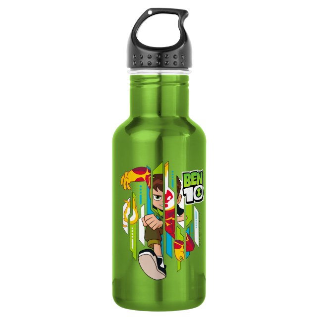 Botella De Agua Transformación del ADN de Ben 10 Heatblast (Anverso)