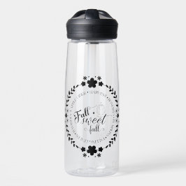 Botella de agua transparente de los Vibes de otoño