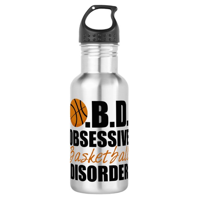 Botella De Agua Trastorno obsesivo del baloncesto (Anverso)