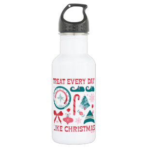 Botella De Agua Tratar todos los días como Navidades
