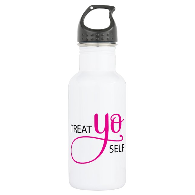 Botella De Agua Trate yo mismo rosado (Anverso)