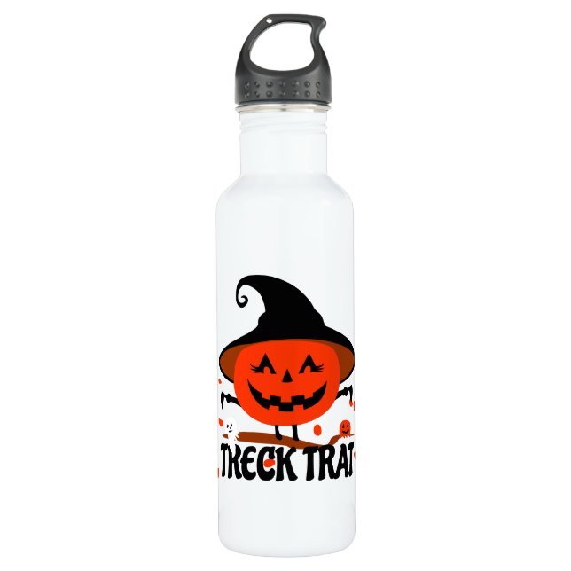 Botella De Agua Treck Trat Pumpkin Sonriente (Anverso)