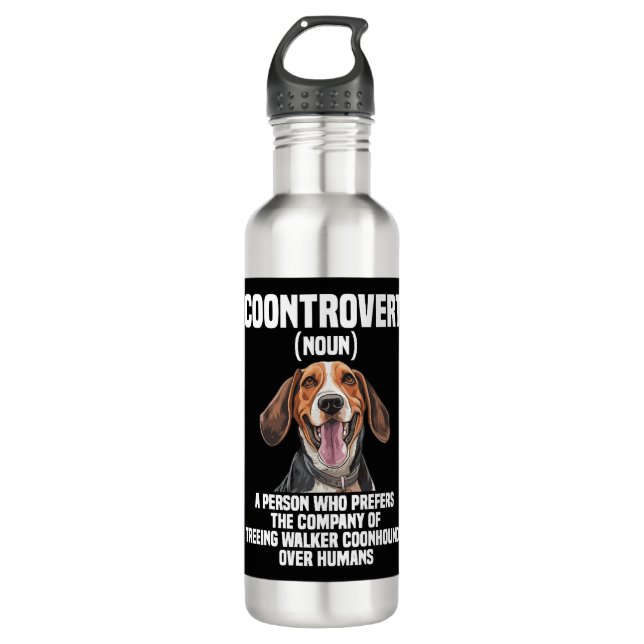 Botella De Agua Treeing Walker Coonhound Lover Dog Coontrovert (Anverso)