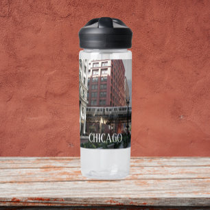 Botella De Agua Tren elevado de Chicago Loop