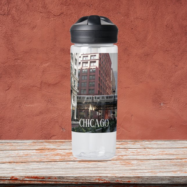Botella De Agua Tren en bucle elevado de Chicago (Subido por el creador)
