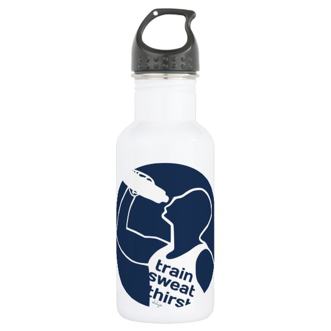 Botella De Agua Tren Sweat Thirst blue (Anverso)