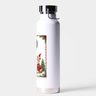 Botella De Agua Tres gatos divertidos suéter de Navidad gato feo d