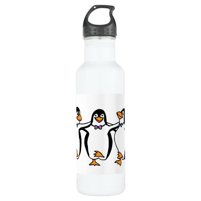 Botella De Agua Tres pingüinos bailarines (Anverso)