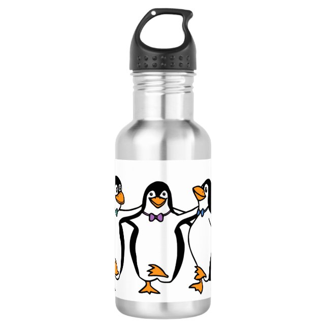 Botella De Agua Tres pingüinos bailarines (Anverso)