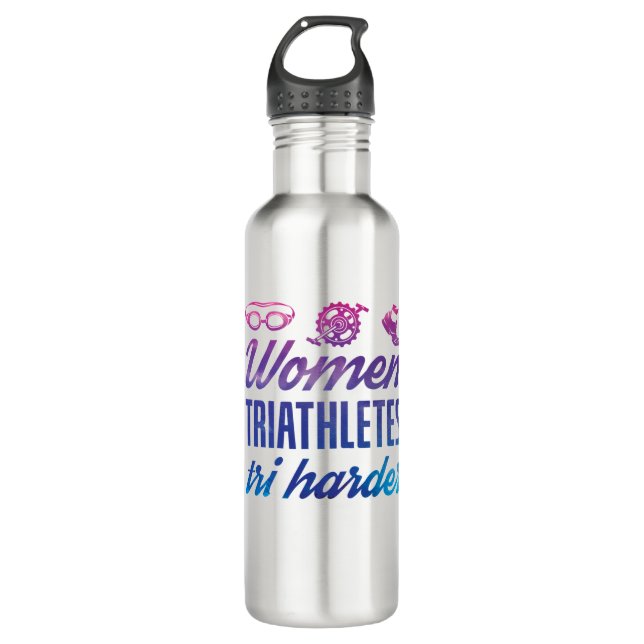 Botella De Agua Triatletas Triatlón Triatlón Triatlón Triple más H (Anverso)