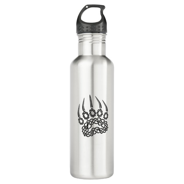 Botella De Agua Tribal Black Bear Paw (Anverso)