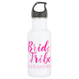 Botella De Agua Tribu de la Novia Rosa Fuerte