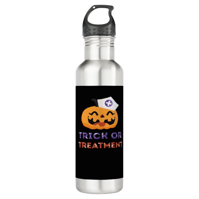 Botella De Agua Trick de enfermería de Halloween o camiseta clásic (Anverso)