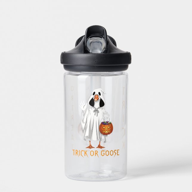 Botella De Agua Trick or Goose Halloween Fantasma (Delante)