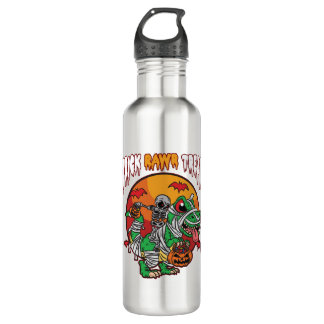 Botella De Agua Trick Rawr Treat Spooky Halloween Dinosaur