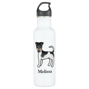 Botella De Agua Tricolor Smooth Fox Terrier Cute Perro y Nombre
