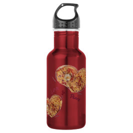 Botella De Agua Trinkflasche klein Edelstahl Love & Peace