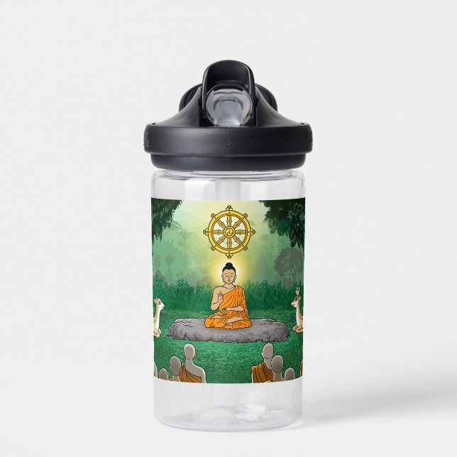 Botella De Agua Triple Gemas: Buda, Dharma, Sangha (Delante)