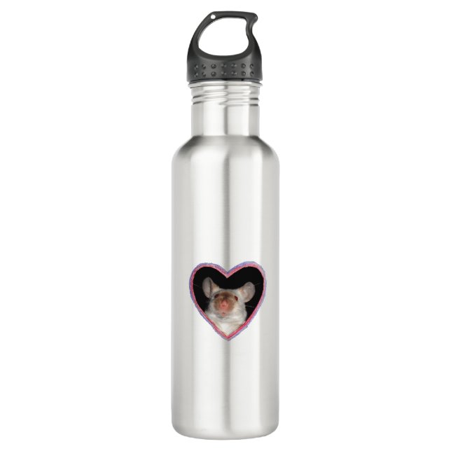 Botella de agua Triple Heart Mice (Anverso)