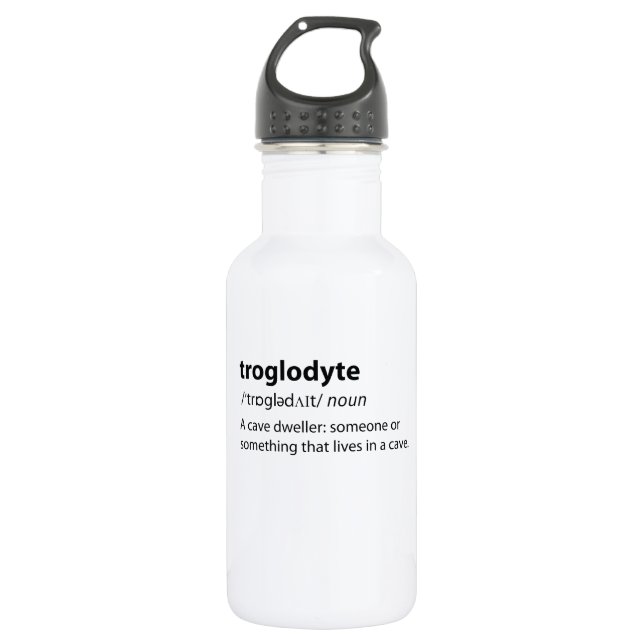 Botella De Agua Troglodyte - Espeleología divertida de castores de (Anverso)