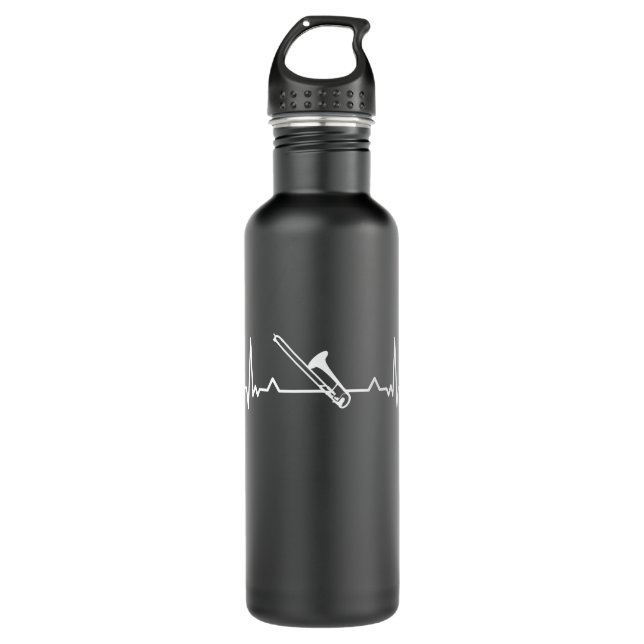 Botella De Agua Trombone Music Heartbeat Gracioso Regalo (Anverso)